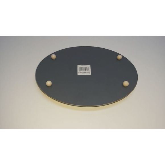 DRESSER TABLE TOP OVAL MIRROR WITH FLOWERS - Picture 7 of 9